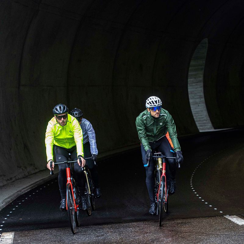Kurtka rowerowa męska Rogelli Essential Rain fluor army green 9