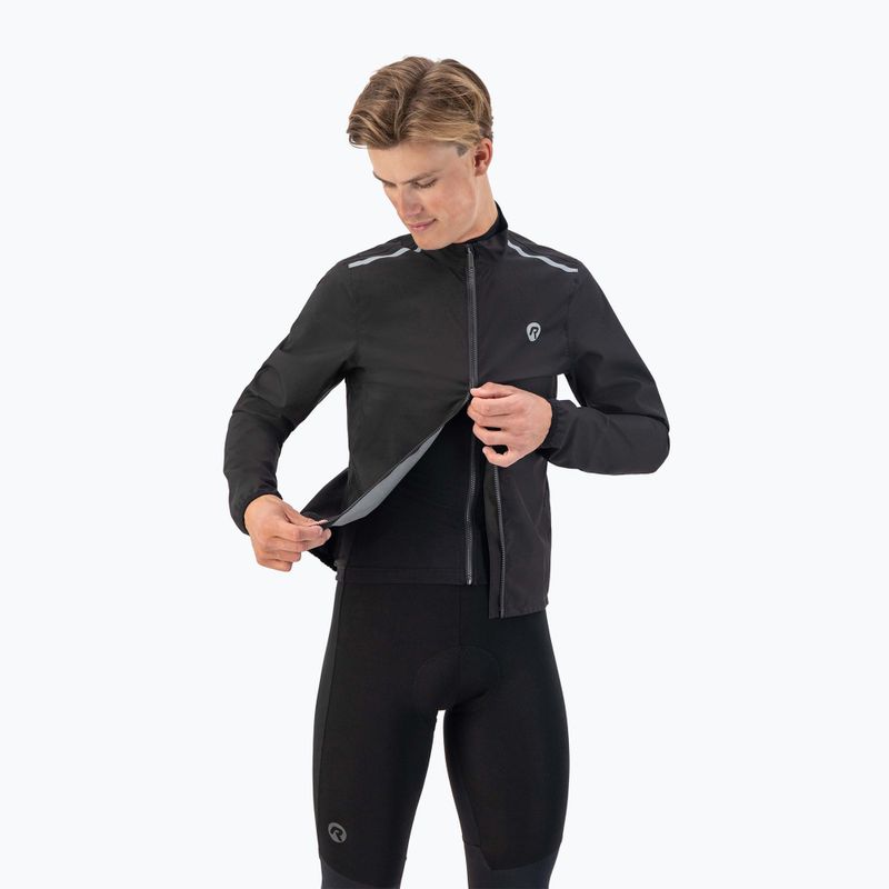 Kurtka rowerowa męska Rogelli Distance Rain black 3