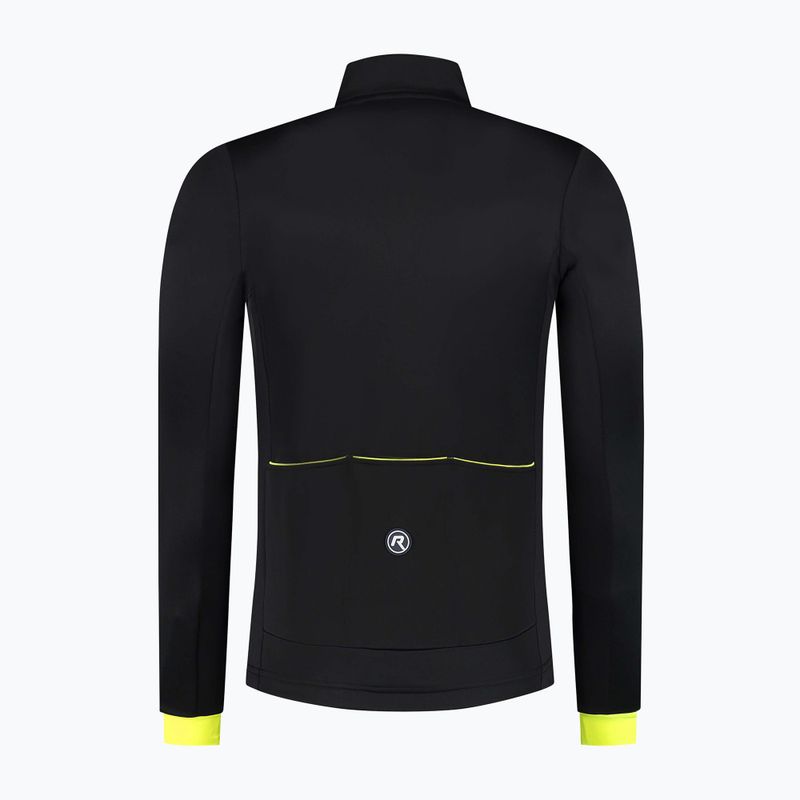 Longsleeve rowerowy męski Rogelli Core black / fluor yellow 5