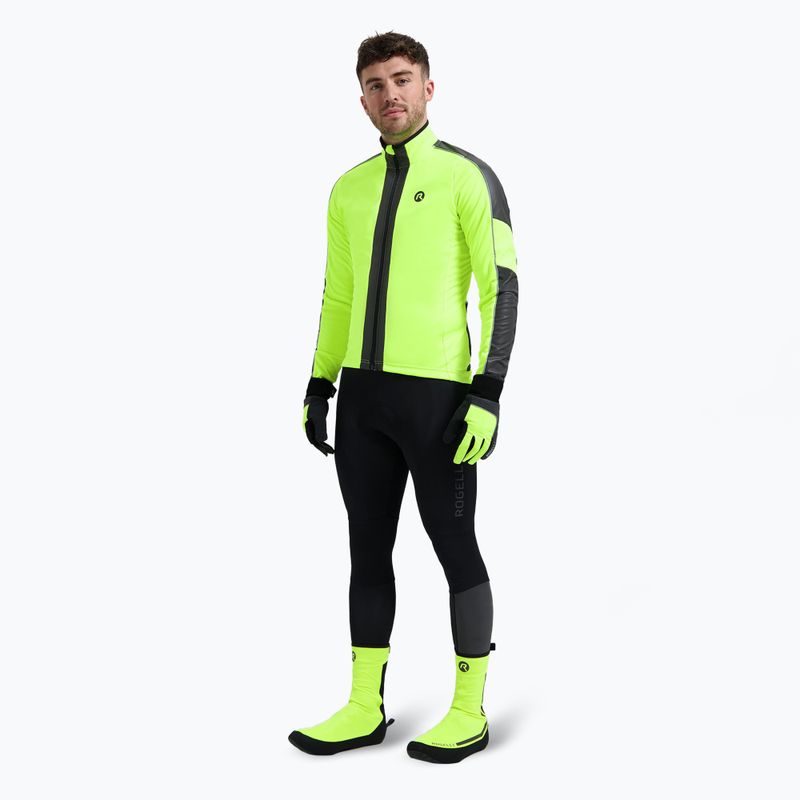 Kurtka rowerowa męska Rogelli Essential Winter Hi Vis yellow 2