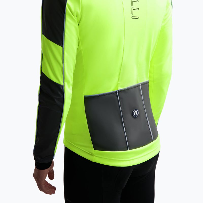 Kurtka rowerowa męska Rogelli Essential Winter Hi Vis yellow 4