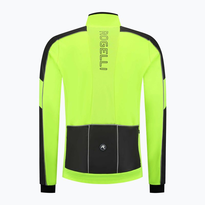 Kurtka rowerowa męska Rogelli Essential Winter Hi Vis yellow 6