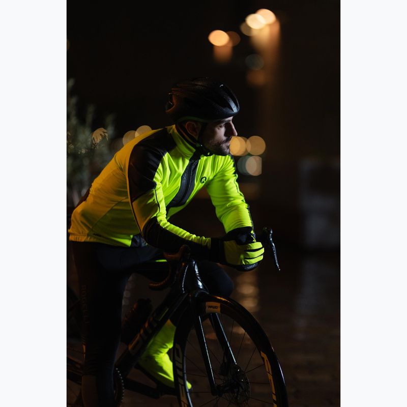 Kurtka rowerowa męska Rogelli Essential Winter Hi Vis yellow 8
