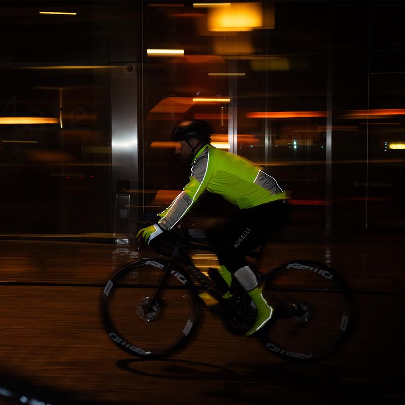 Kurtka rowerowa męska Rogelli Essential Winter Hi Vis yellow 11