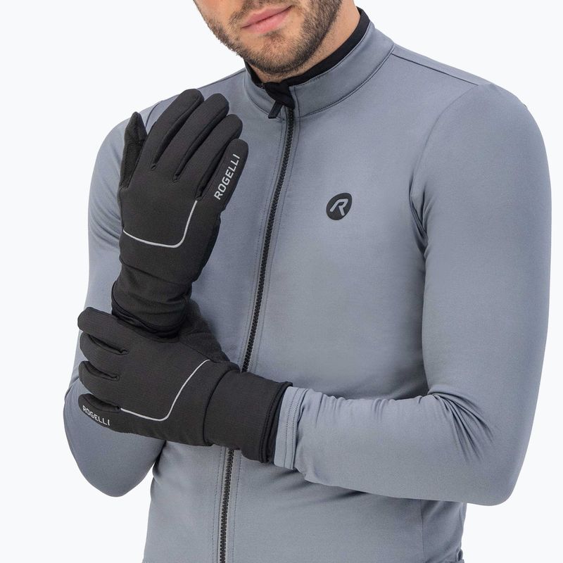 Rękawiczki rowerowe męskie Rogelli Essential Winter Waterproop black 2
