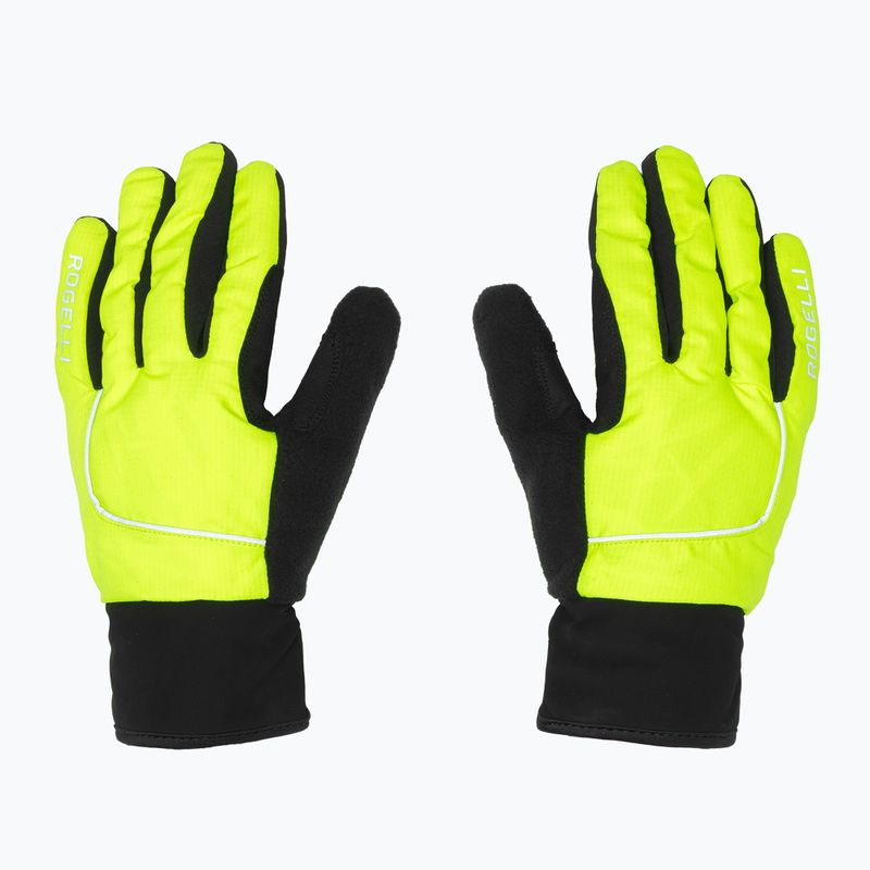 Rękawiczki rowerowe męskie Rogelli Essential Winter Waterproop fluor yellow 2