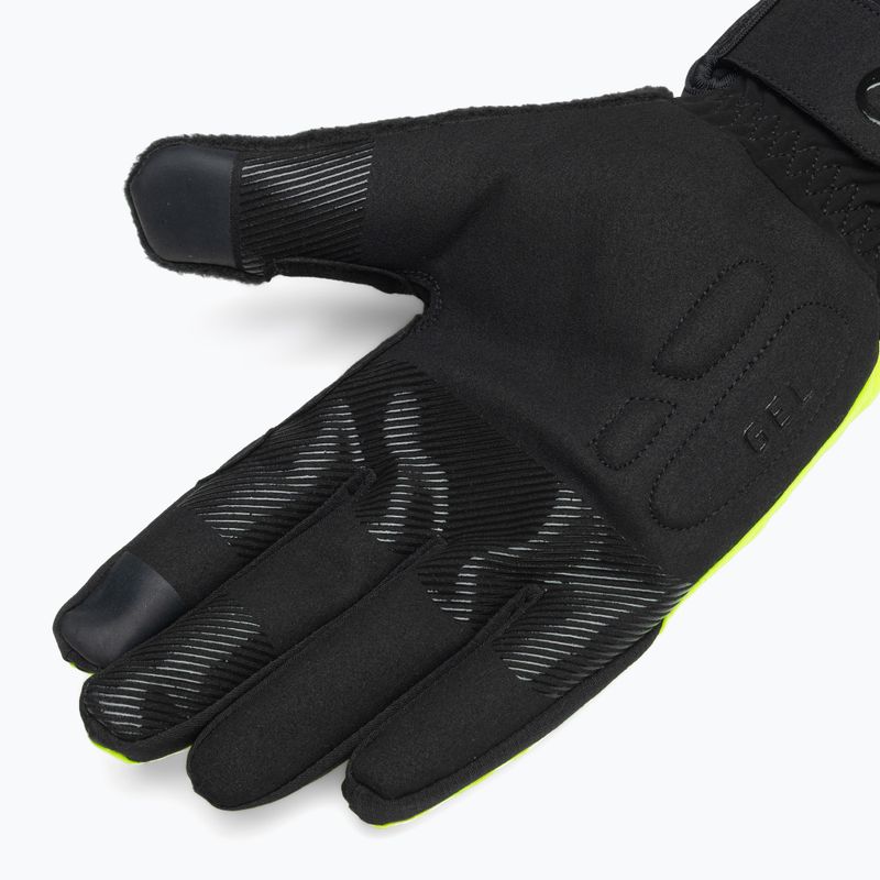 Rękawiczki rowerowe męskie Rogelli Essential Winter Waterproop fluor yellow 4