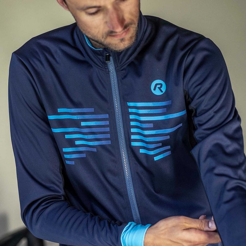 Kurtka rowerowa męska Rogelli Radius Winter Jacket blue 11