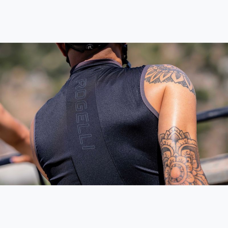 Koszulka rowerowa męska Rogelli Essential black 7