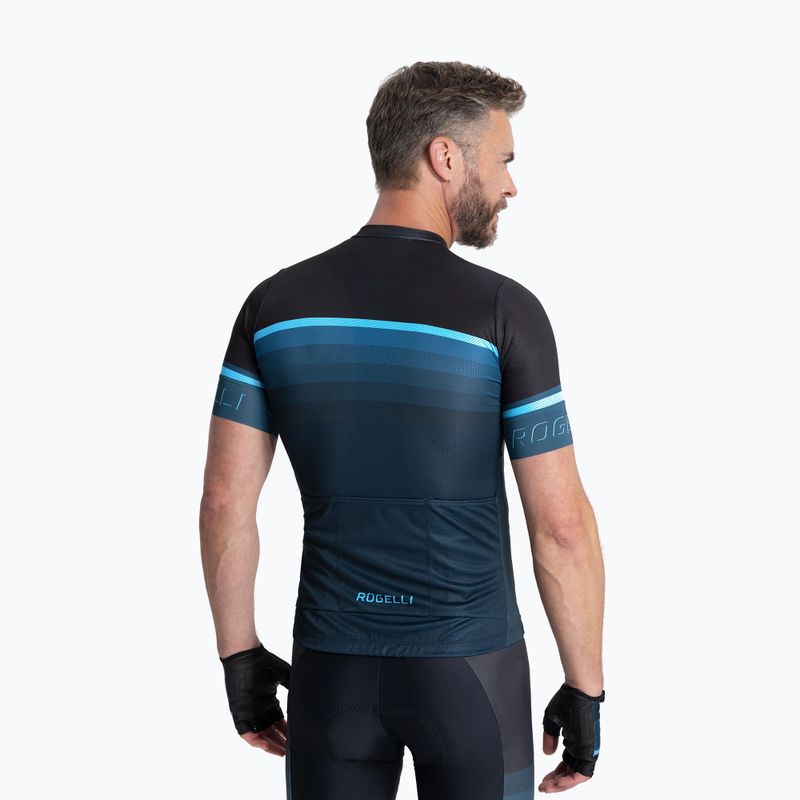 Koszulka rowerowa męska Rogelli Hero II black/blue 3