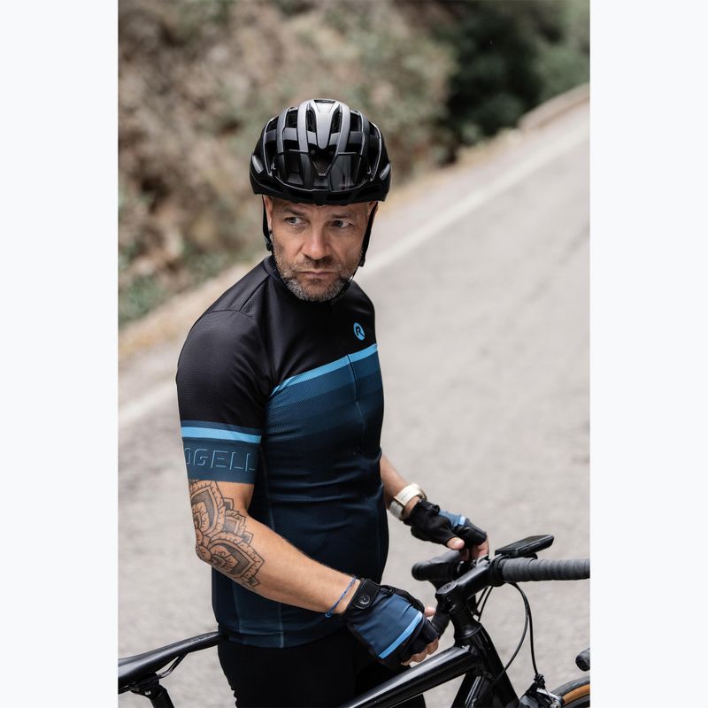 Koszulka rowerowa męska Rogelli Hero II black/blue 8