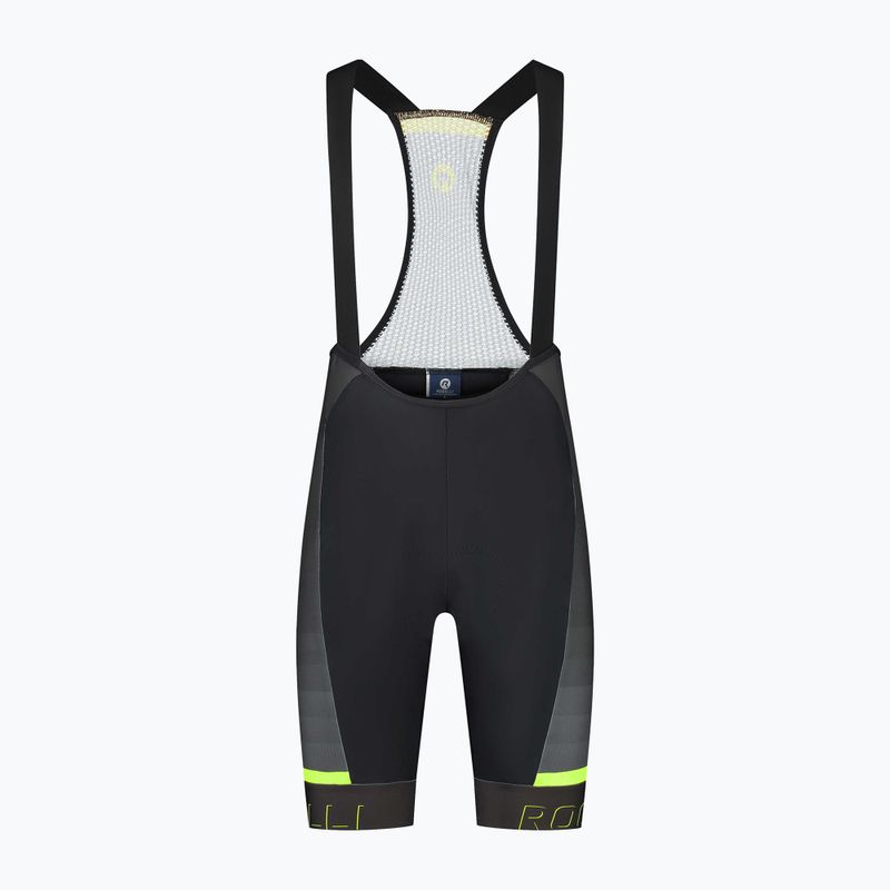 Spodenki rowerowe męskie Rogelli Hero II Bib Short yellow/grey/black 3