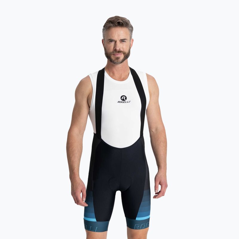 Spodenki rowerowe męskie Rogelli Hero II Bib Short blue/black