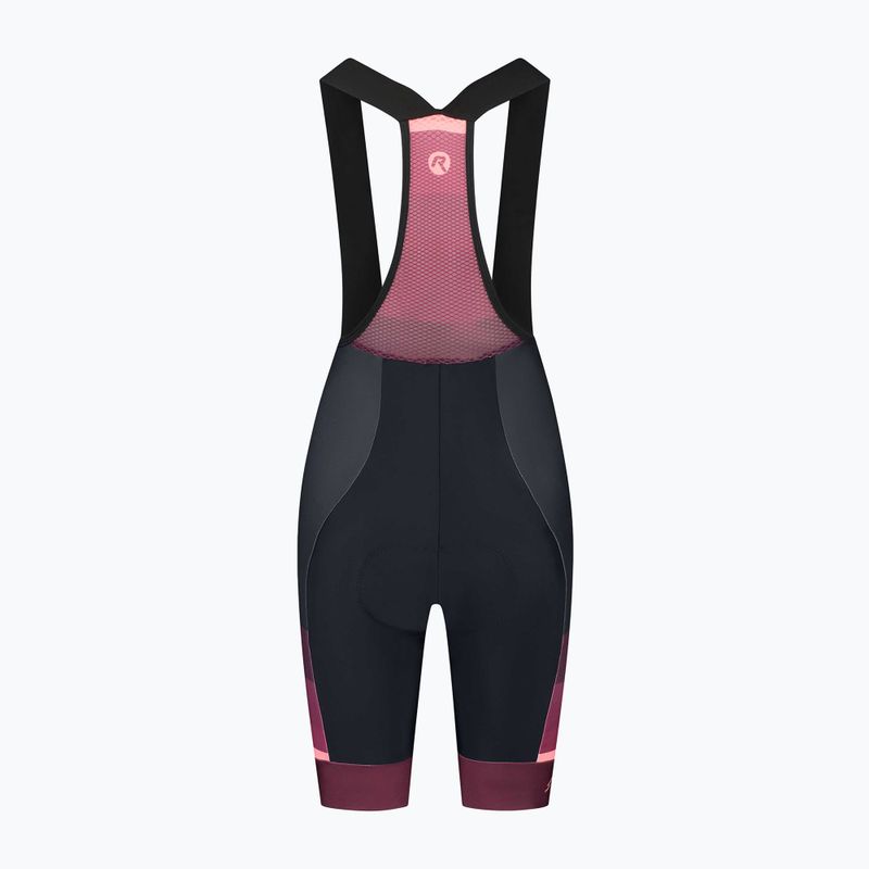 Spodenki rowerowe damskie Rogelli Impress II Bib Short burgundy/coral/black 4