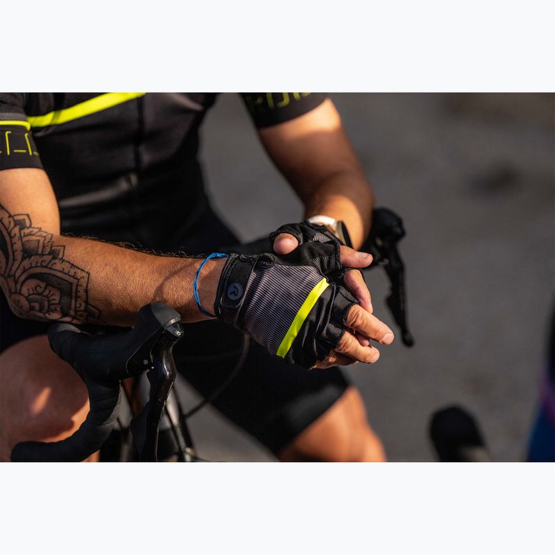 Rękawiczki rowerowe męskie Rogelli Hero II black/fluor/grey 3