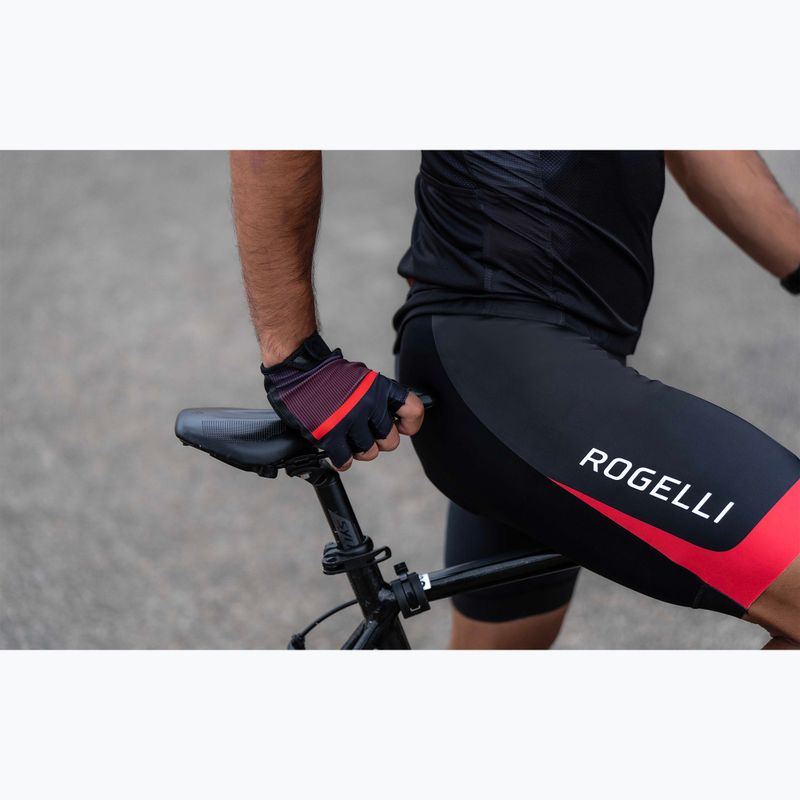 Rękawiczki rowerowe męskie Rogelli Hero II black/red/bordeaux 4