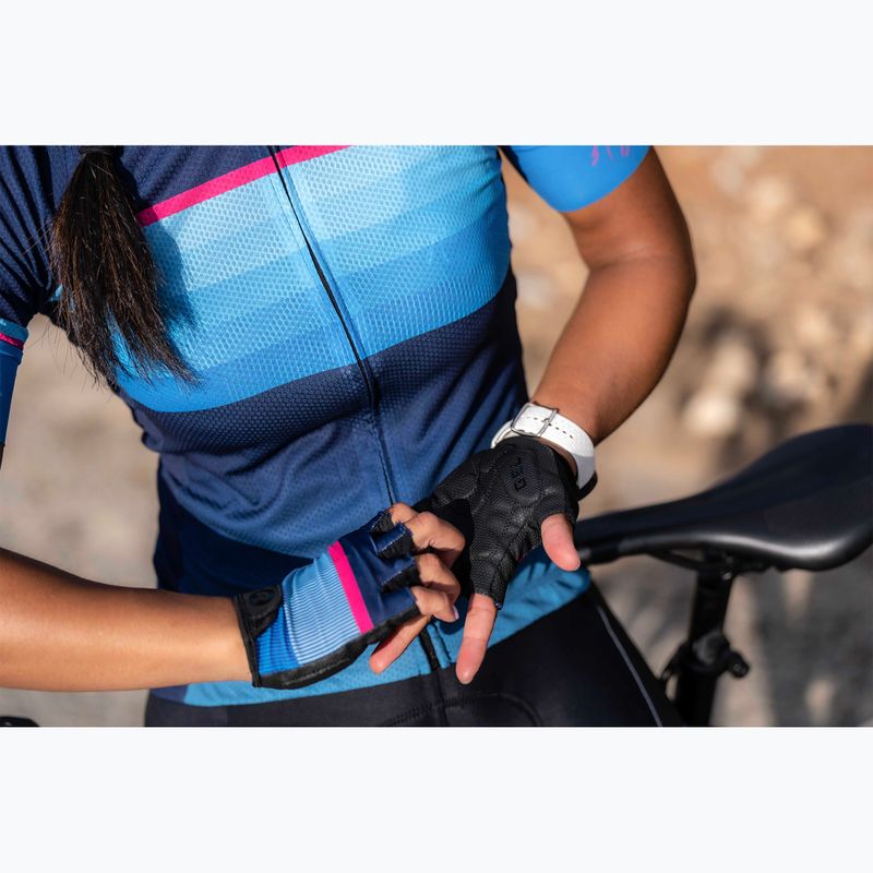 Rękawiczki rowerowe damskie Rogelli Impress II W blue/pink/black 5