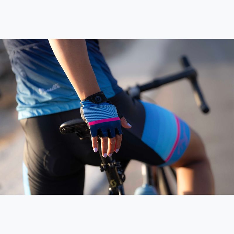 Rękawiczki rowerowe damskie Rogelli Impress II W blue/pink/black 7