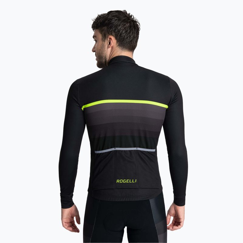 Longsleeve rowerowy męski Rogelli Hero II black/fluor 3