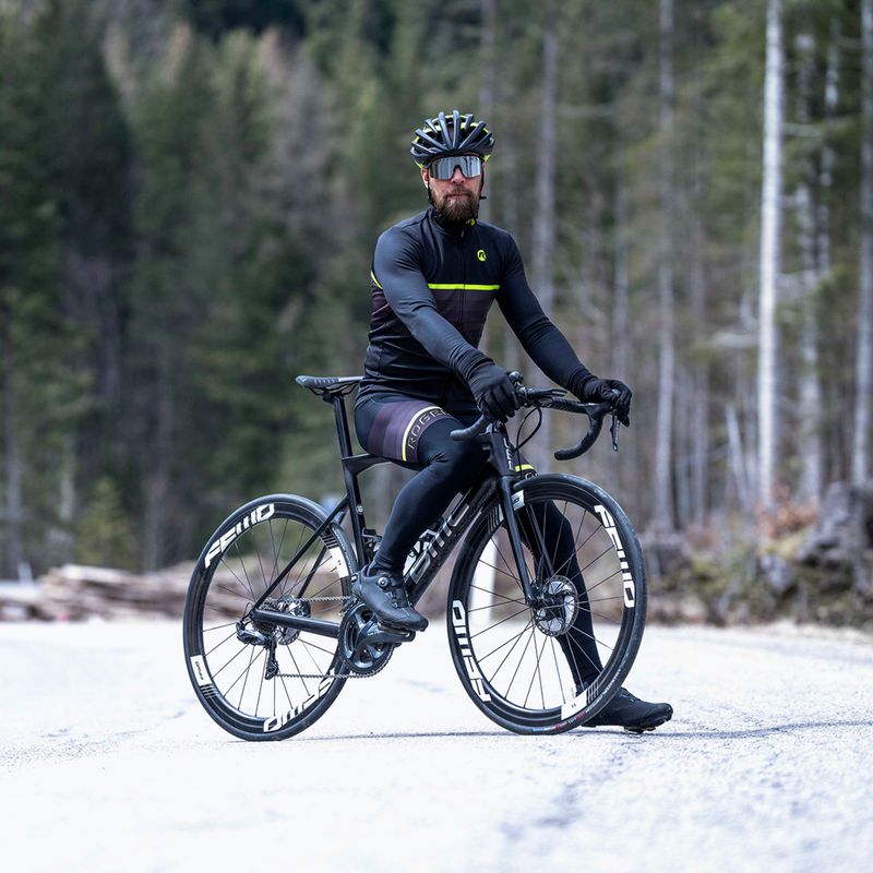 Longsleeve rowerowy męski Rogelli Hero II black/fluor 9