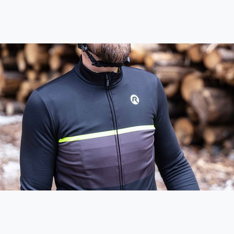 Longsleeve rowerowy męski Rogelli Hero II black/fluor 11
