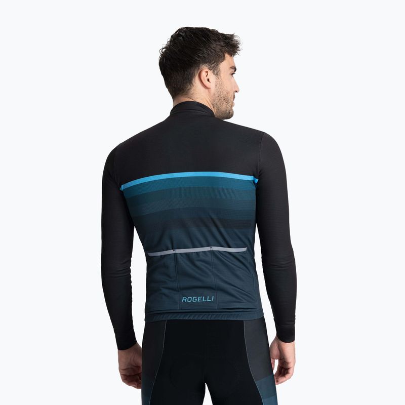 Longsleeve rowerowy męski Rogelli Hero II black/blue 2