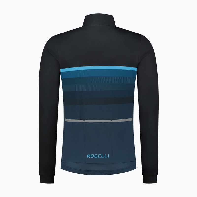 Longsleeve rowerowy męski Rogelli Hero II black/blue 5