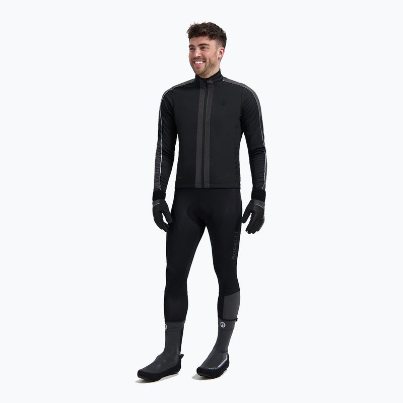 Kurtka rowerowa męska Rogelli Essential Winter Hi Vis black 2