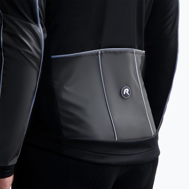 Kurtka rowerowa męska Rogelli Essential Winter Hi Vis black 4