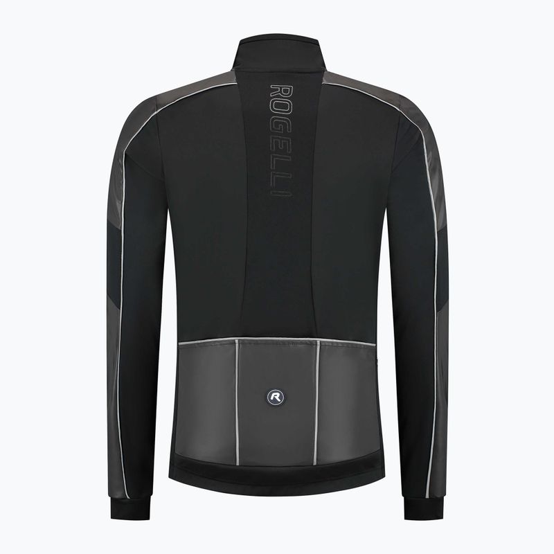 Kurtka rowerowa męska Rogelli Essential Winter Hi Vis black 6