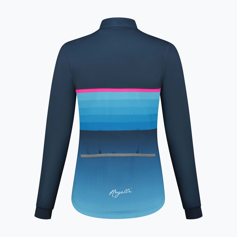Longsleeve rowerowy damski Rogelli Impress II blue/pink 6