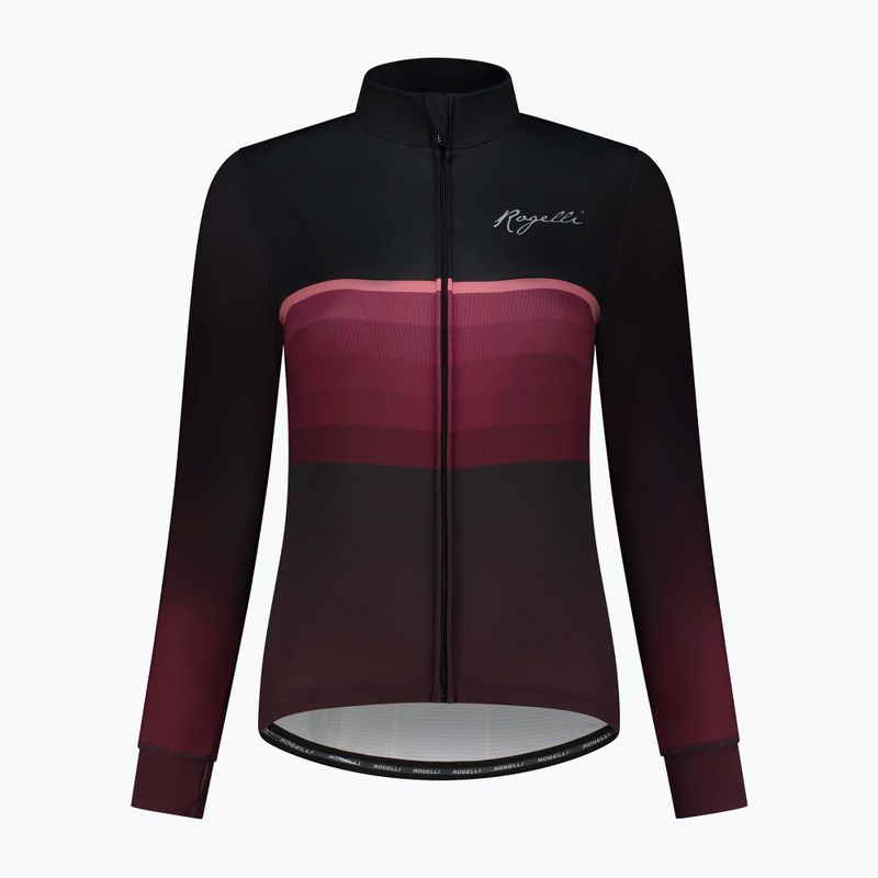 Longsleeve rowerowy damski Rogelli Impress II bordeaux/coral 5