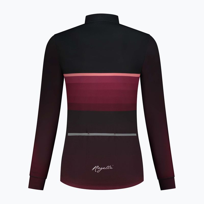 Longsleeve rowerowy damski Rogelli Impress II bordeaux/coral 6