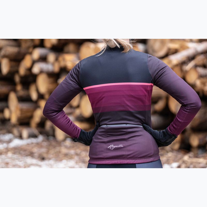 Longsleeve rowerowy damski Rogelli Impress II bordeaux/coral 10