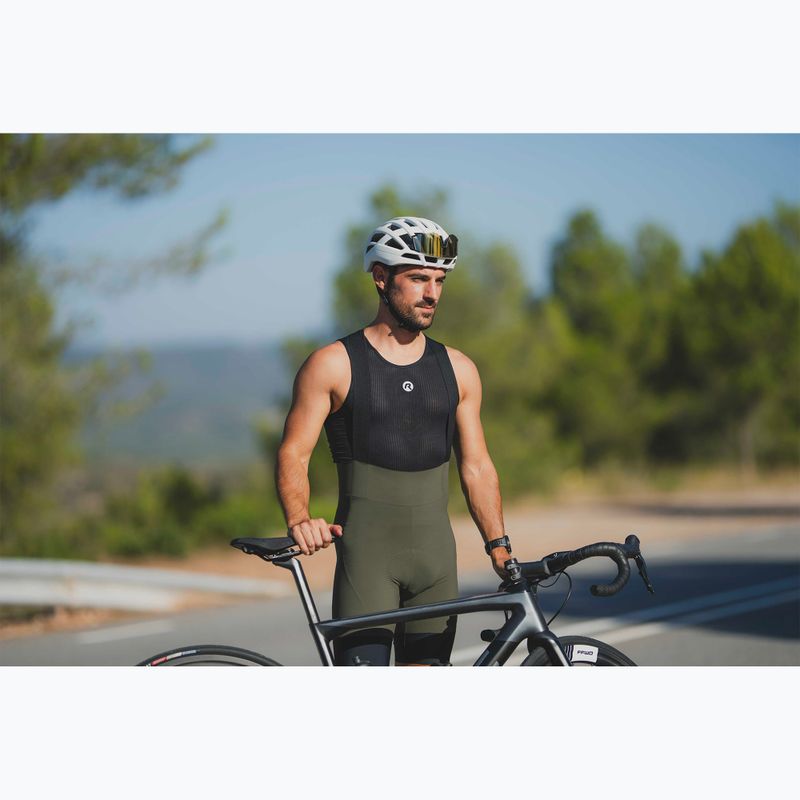 Spodenki rowerowe męskie Rogelli Signature Bib Short green 7