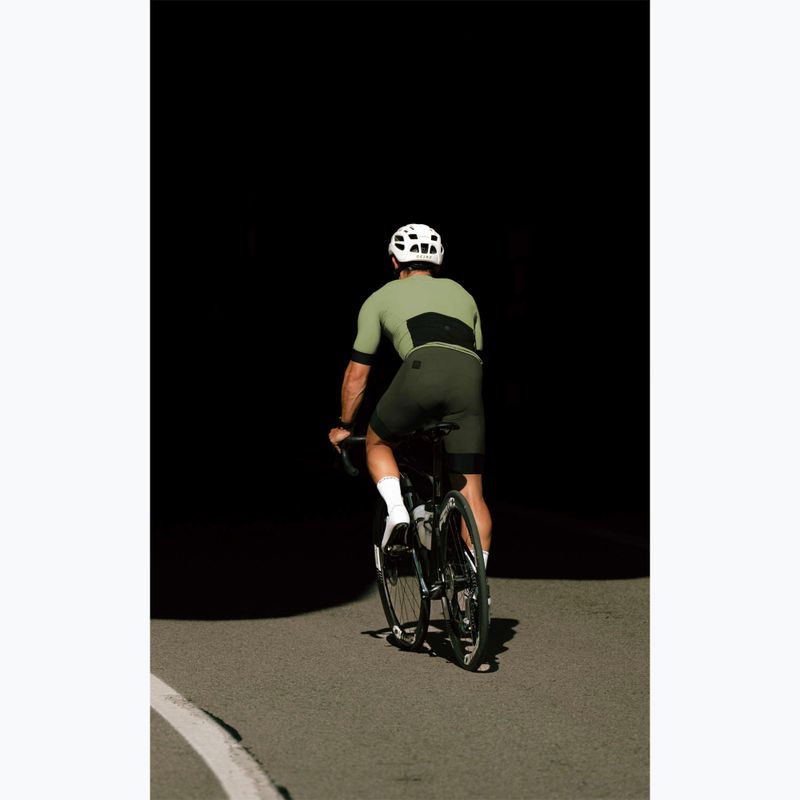 Spodenki rowerowe męskie Rogelli Signature Bib Short green 8