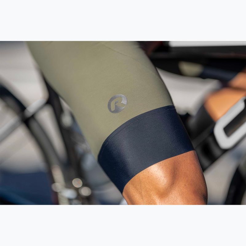 Spodenki rowerowe męskie Rogelli Signature Bib Short green 11