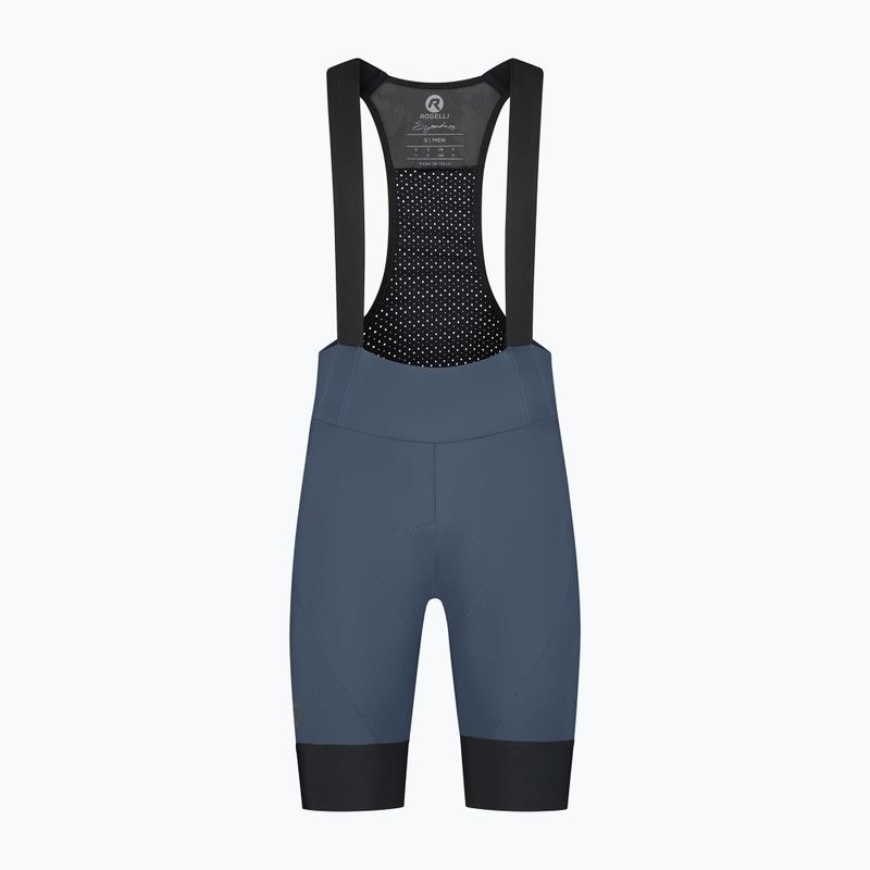 Spodenki rowerowe męskie Rogelli Signature Bib Short blue 4