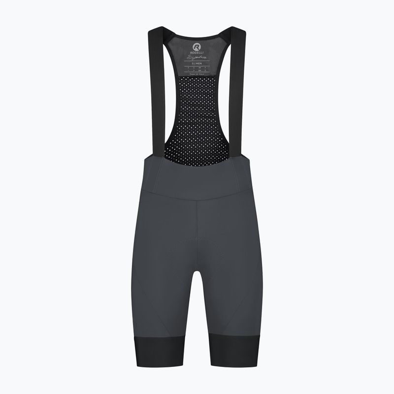 Spodenki rowerowe męskie Rogelli Signature Bib Short grey 8