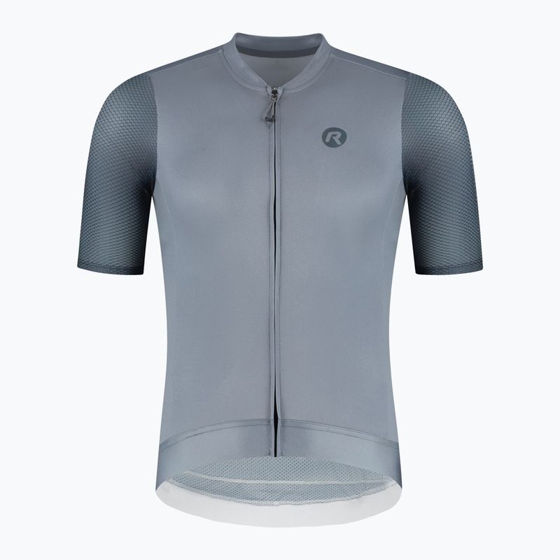 Koszulka rowerowa męska Rogelli Fast grey/turguoise 7