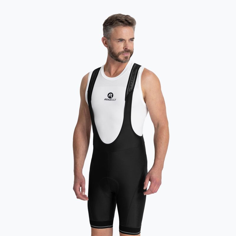 Spodenki rowerowe męskie Rogelli Fast Bib Short black 3