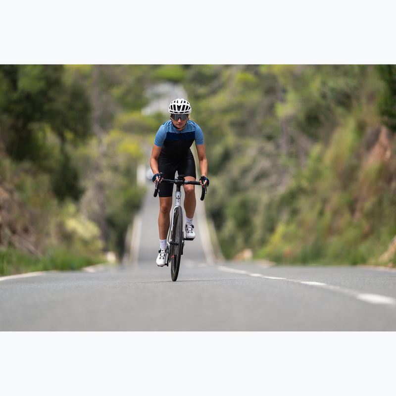 Koszulka rowerowa damska Rogelli Core Block W black/blue/dark blue 9