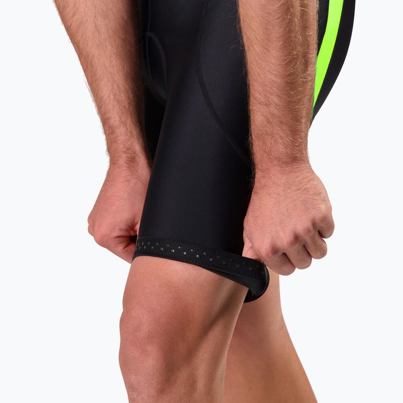 Spodenki rowerowe męskie Rogelli Core Bib Short black/fluor yellow 5