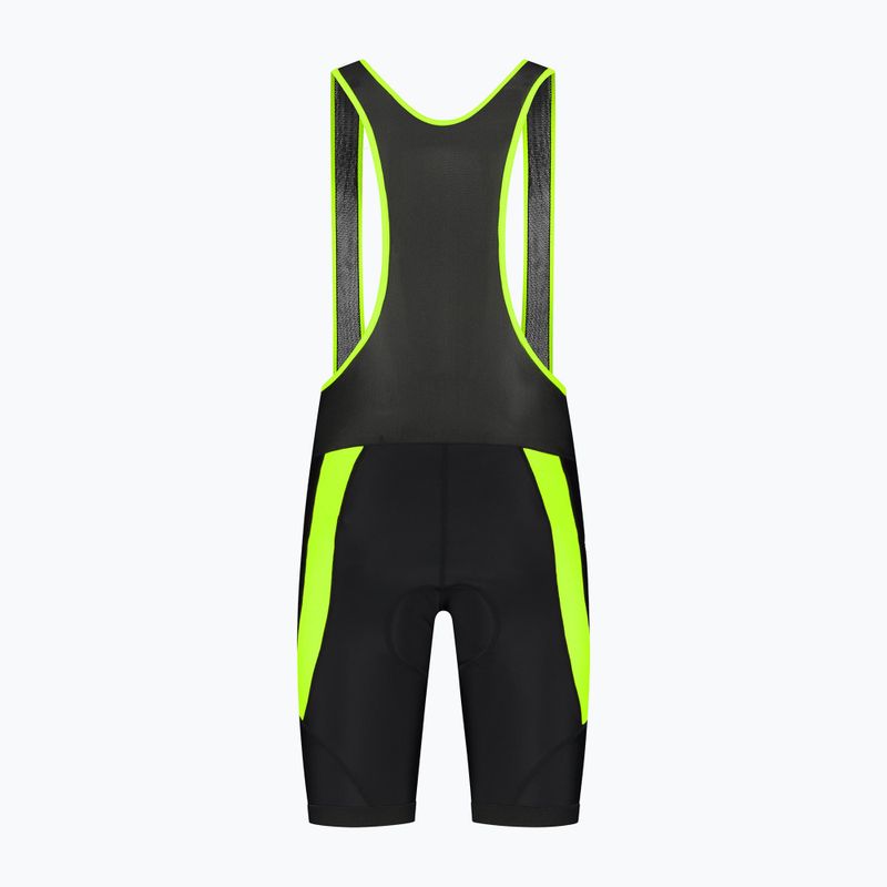Spodenki rowerowe męskie Rogelli Core Bib Short black/fluor yellow 7