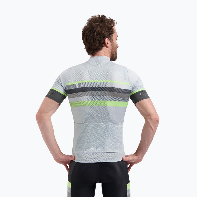 Koszulka rowerowa męska Rogelli Hero II grey/lime 2
