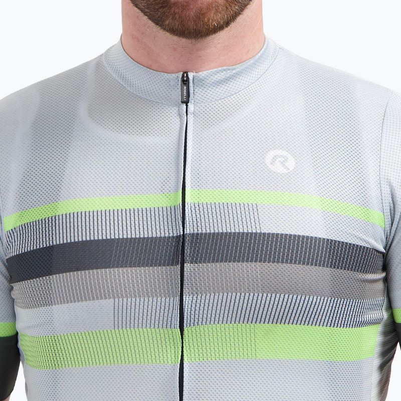Koszulka rowerowa męska Rogelli Hero II grey/lime 3