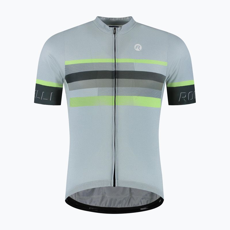 Koszulka rowerowa męska Rogelli Hero II grey/lime 5