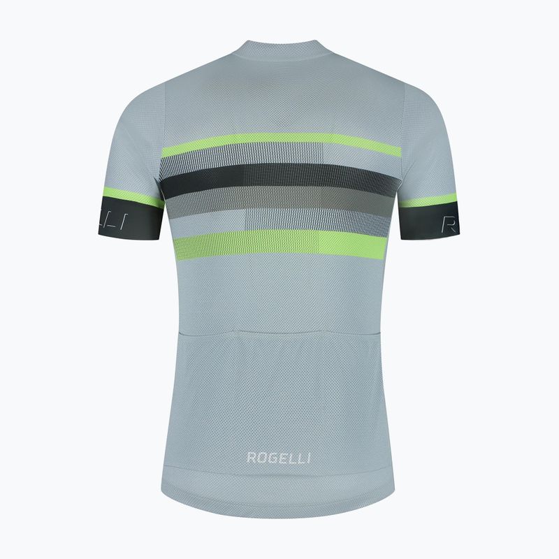 Koszulka rowerowa męska Rogelli Hero II grey/lime 6