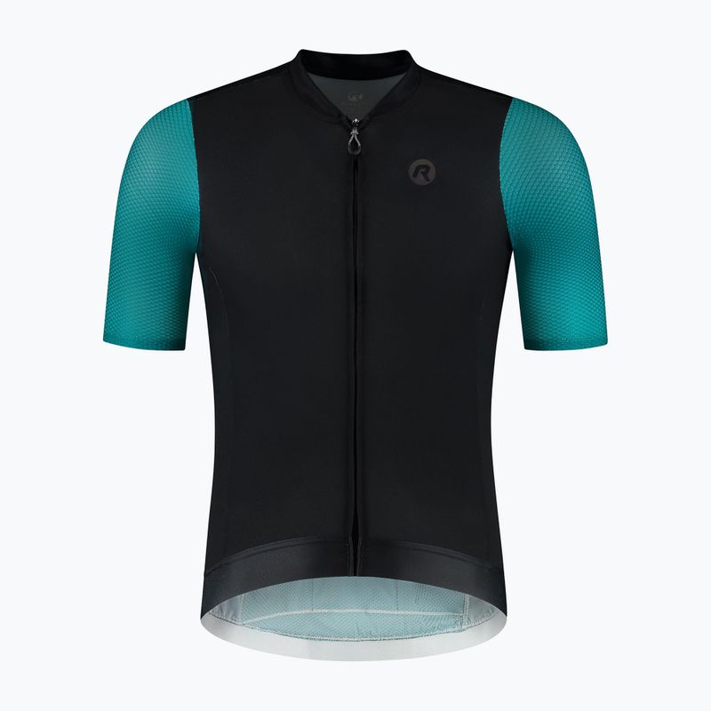 Koszulka rowerowa męska Rogelli Fast black/teal/green 6