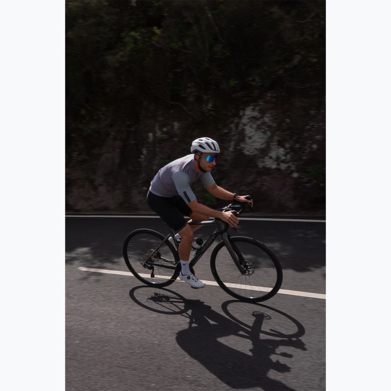 Koszulka rowerowa męska Rogelli Fast grey/dusty teal/teal 9